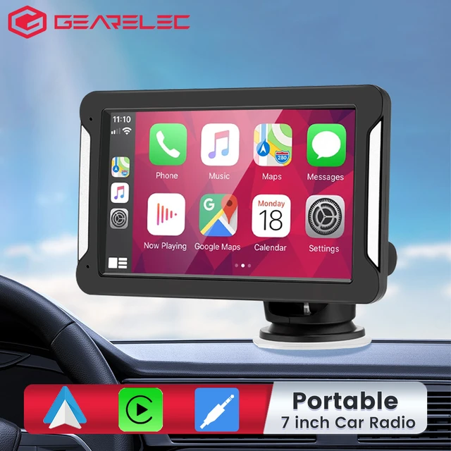 Radio de coche de 7 pulgadas sin instalación pantalla táctil reproductor de  vídeo de coche Apple Carplay y Android coche Multimedia Radio Bluetooth 8GB  128G - AliExpress