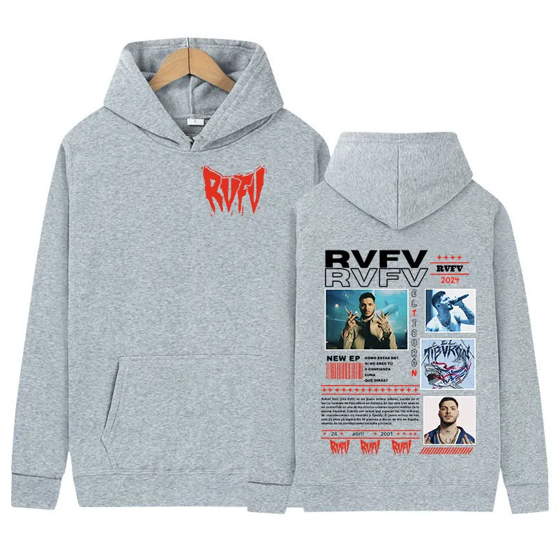 RVFV Eltiburón New Album 2024 Pullover Hooded Men's Retro High Quality Fashion Sweatshirt Man Hip-hop Oversized Hoody Streetwear 4