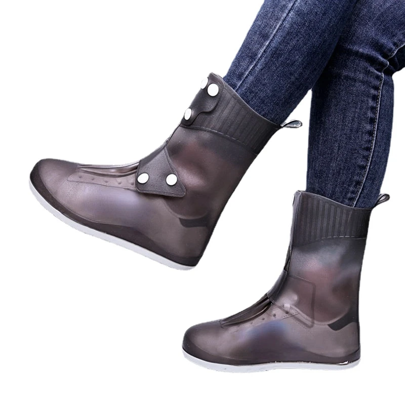 New Arrivals Women Men Mid-calf Shoes Covers Waterproof Non-slip Silicone Shoes Protector Unisex Rain Boots Pads For Rainy Day