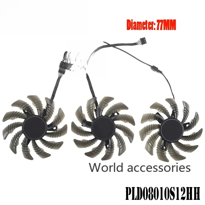 77Mm Muslimate Dc12V 0.35A Ventola Di Raffreddamento Della Scheda Grafica Per Gigabyte Radeon Rx 5500 Xt Rx 5600 Xt Rx 5700 Rx 5700 Xt Gaming