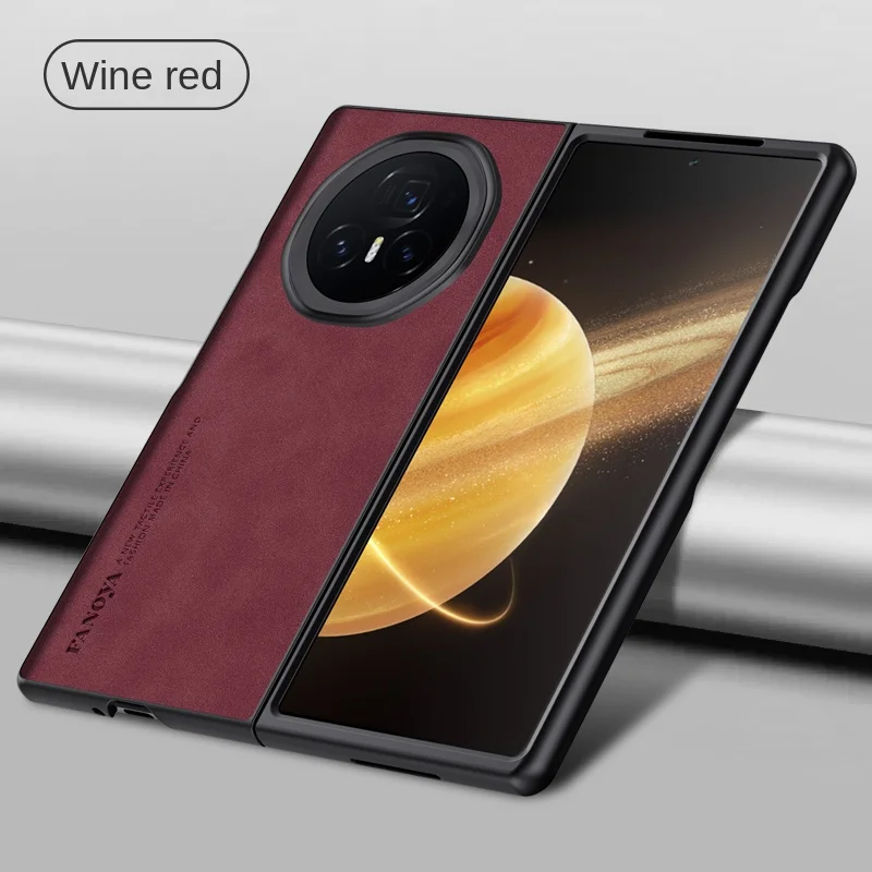 Premium PU Leather Matte Shockproof Phone Case - Hard PC Back Cover