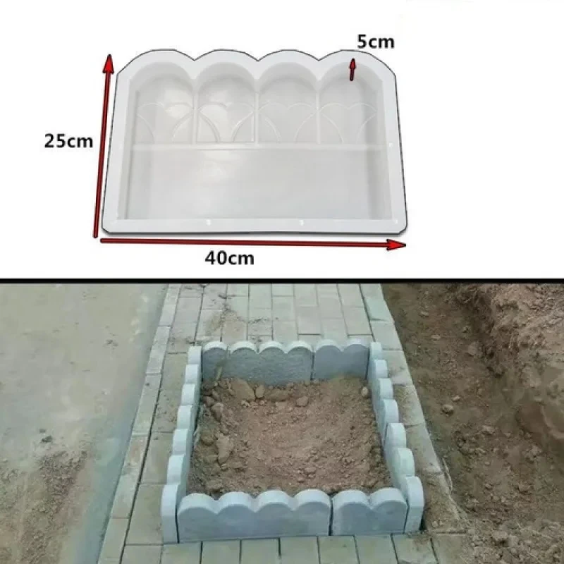 DIY Garden Fence Concrete Mold 3