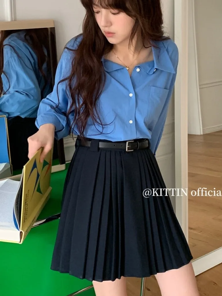 

ZHISILAO свободная однотонная блузка женская Повседневная Мягкая тонкая рубашка с длинным рукавом Весна Лето 2024 Топы