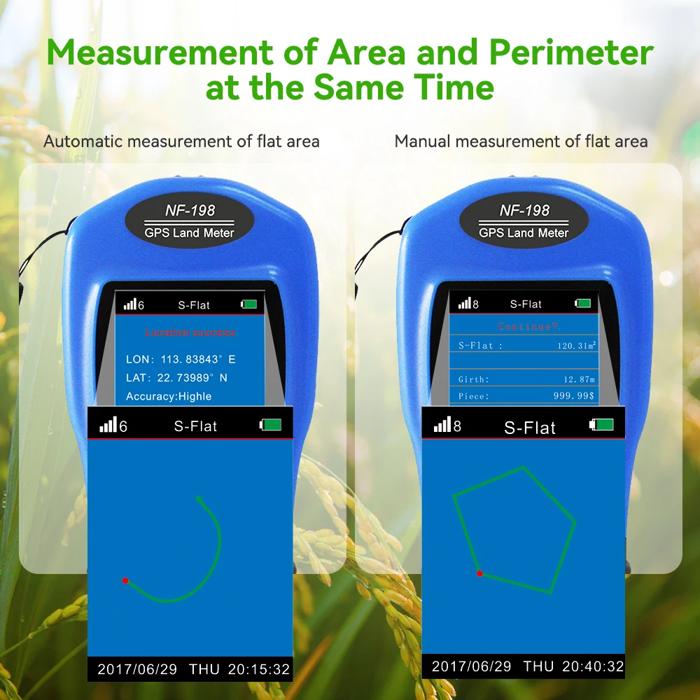 Noyafa NF-198 Land Meter Test Device Survey Equipment Use For Farm Land Surveying Mapping Area Length Measurement Tool