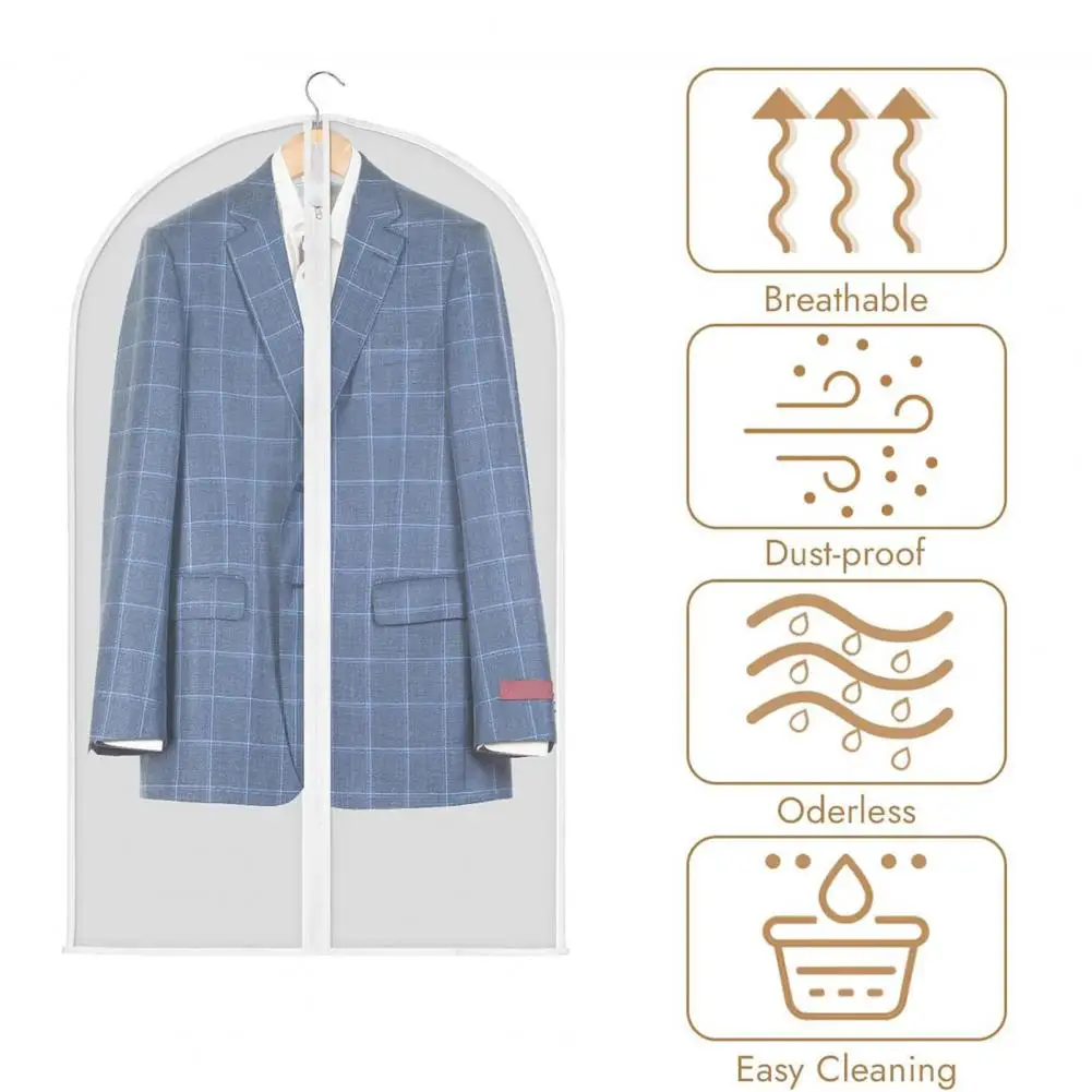 Clothes Bags Translucent Garment Bags with Zipper for Wardrobe Organization Reusable Suit for Clothes for Clothing 5