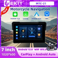 EKIY 7.0“ Android 13.0 Motorcycle GPS WiFi MOTO Navigation Wireless CarPlay Wireless Android Auto 4-Core A53 Digital Dashboard