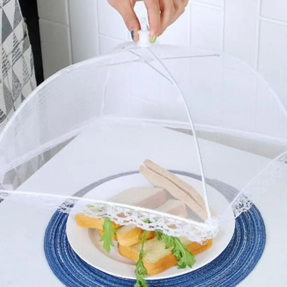 

Fly-proof Food Cover Outdoor Mesh Food Cover Tent for Picnic Camping Breathable Collapsible Umbrella Net Screen for Table