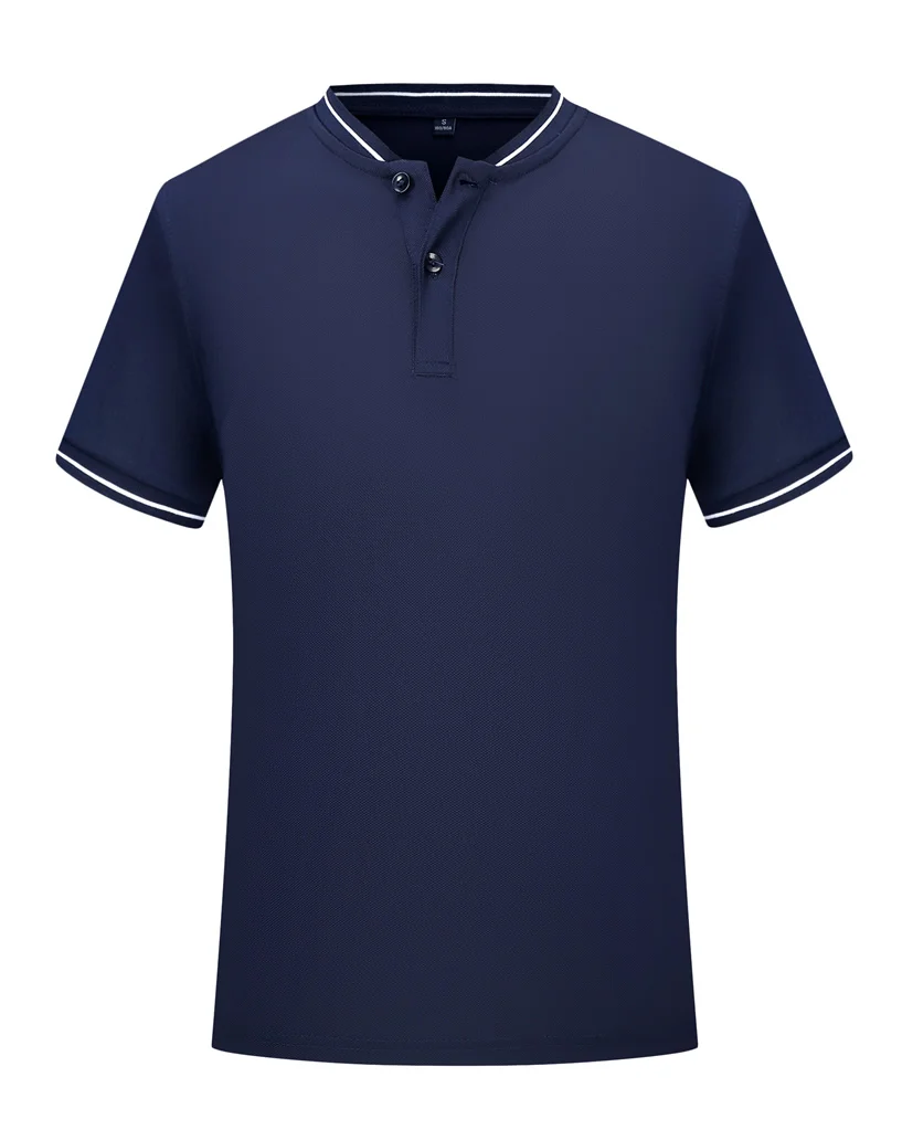Novo polo masculino cor sólida clássico polo camisa masculina de manga