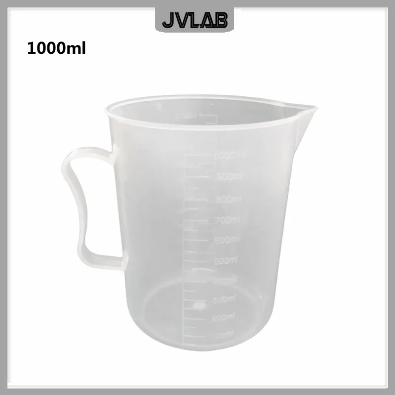 Plastic Measuring Cup Laboratory Scale Clear Cylinder Kitchen Baking Tool 100ml/500ml/1000ml/2000ml/5000ml Each One Total 5pcs