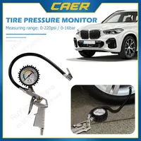 Tire Pressure 0-220PSI Long Tube Gauge Dial Meter High-Precision Tyre Air Compressor Tester Tool for Car Motorcycle Monitoring 1