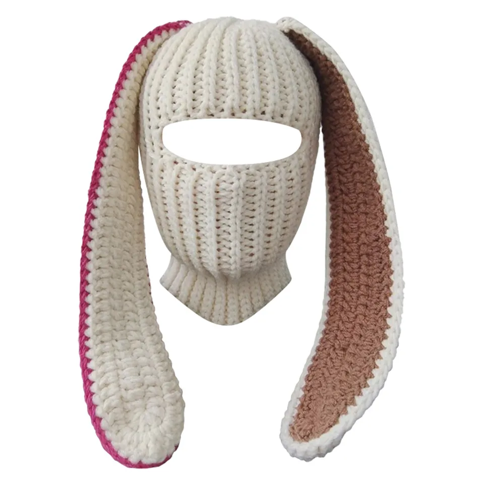Rabbit Ear Knitted Balaclava Beanie Ski Mask