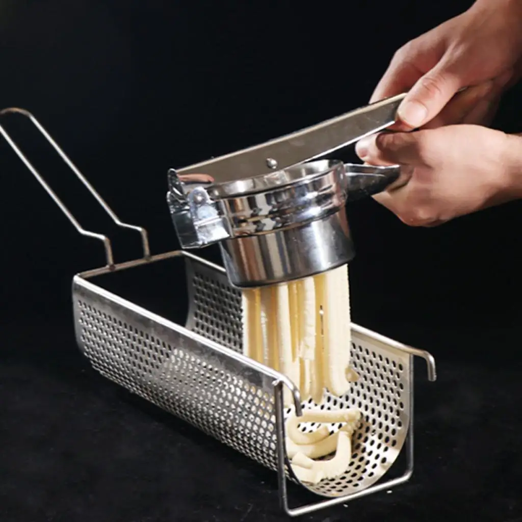 Food Grade 304 Stainless Steel Fried Food Basket Large Fryer Strainer for Home Cooking French Fries and Chicken Fry Machine 5