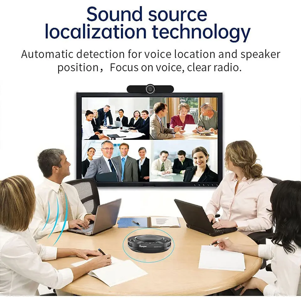 Runpu RP-OM-88 360° Omni-directional Wireless Conference Microphone Speaker - Image 2