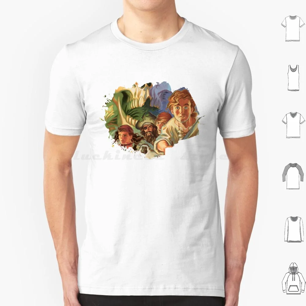 Monkey Island Tribute-The Secret Of Monkey Island Splatter Design T Shirt 6Xl Cotton Cool Tee Monkey Island Secret Of Monkey