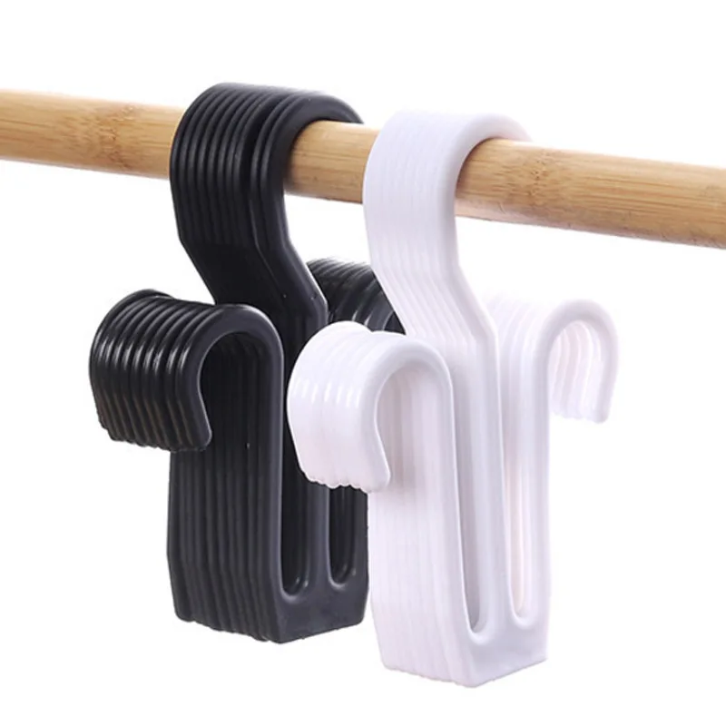 

2pcs Household Traceless Double Hook Thickened Hook Multi-Purpose Plastic Slipper Hook Windproof Shoe Rack