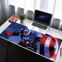 Anime Mouse Pad XL Gaming Accessories Carpet Gamer Keyboard Desk Mat C-Captain Americas Non-Slip Laptop Notebook Office Mousepad 1