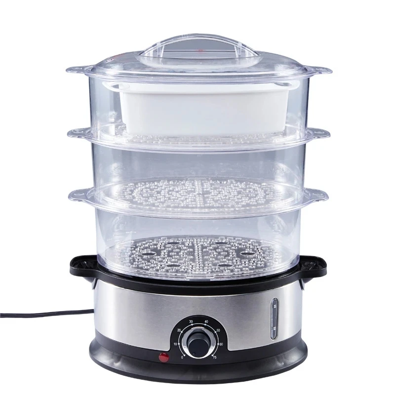 ES-07 Home Electric Food Steamer Multifunctional Steamer Pot Automatic Power-Of 3-Layer Large Capacity Seafood Steamer Cooker 5