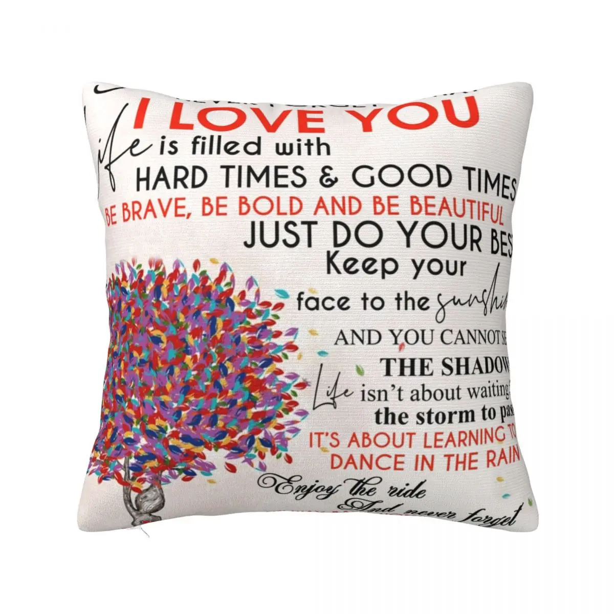 

To My Granddaughter Never Forget I Love You Pillowcase Polyester Cushion Cover Gift Love Grandma Pillow Case Cover Home 40X40cm
