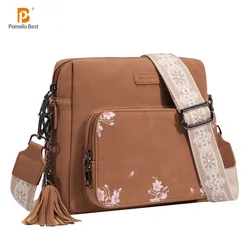 Pomelo Soft Leather Crossbody Purse for Women - Adjustable Strap Shoulder Bag for Travel (C)