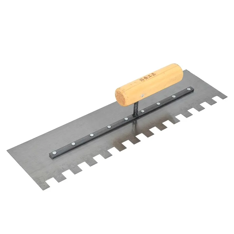 Tile Tools Manganese Steel Square Left Notched Trowel Notch Size 0.59X0.59 Masonry Wall Floor Tiling Installation plastering trowel grout trowel concrete trowel