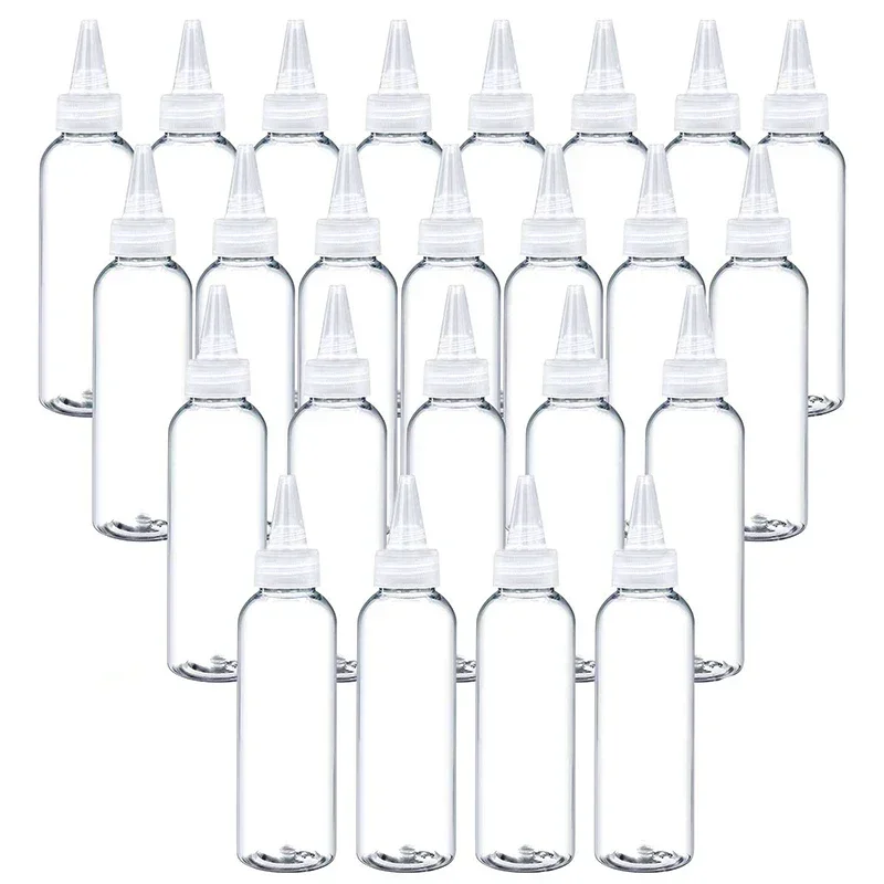 Transparent Sharp-mouth Plastic Squeezable Needle Bottles Color Paste Bottle Ink Glue 10Pcs 10/30/50/60/100/120ml