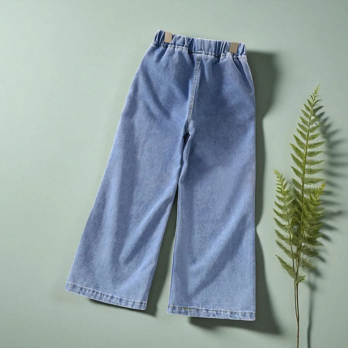 السراويل للفتيات الجينز المراهقين ملابس الأطفال فراشة طباعة السراويل ربيع الخريف الطفل الاطفال الملابس الجينز 6 8 10 12 14 Y