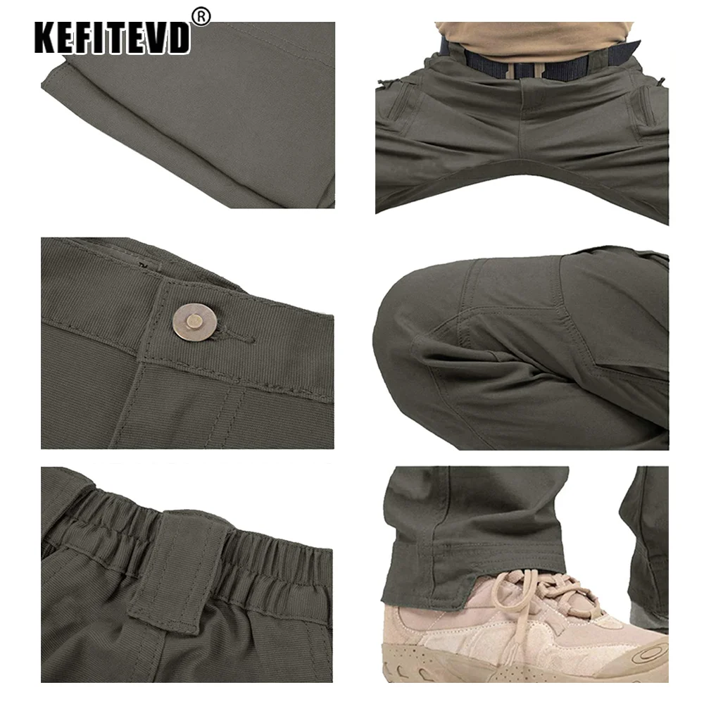 Pantalon Randonnée Homme KEFITEVD - Léger, Séchage Rapide, Poches Cargo