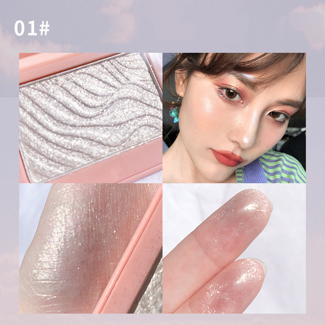 Highlighter Monochrome Eye Shadow Palette Face Body Makeup Waterproof Highlight Make up Contour Face High Gloss Powder