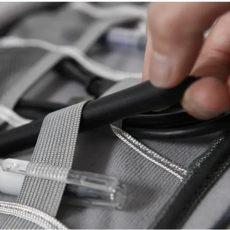 Compact Travel Gadget Organizer and Cable Storage Pouch