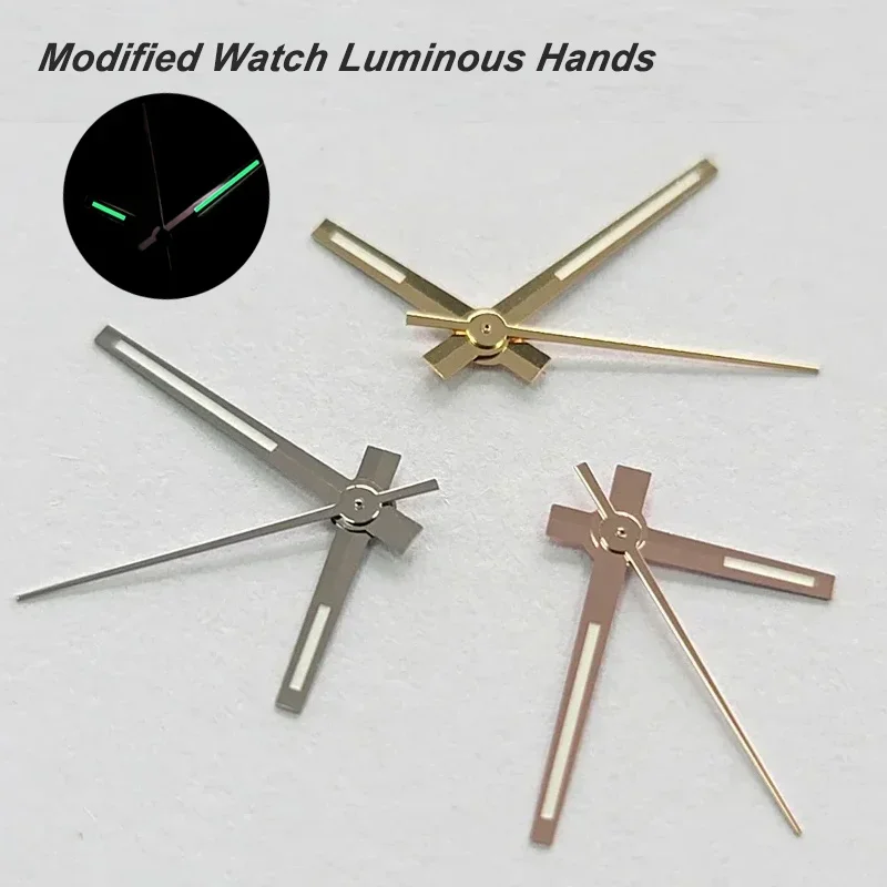 Watch Accessories Modified Watch Hands Green Luminous Logbook Needle Silver Gold Rose Watch Accessories NH35/NH36/4R/7S Movement