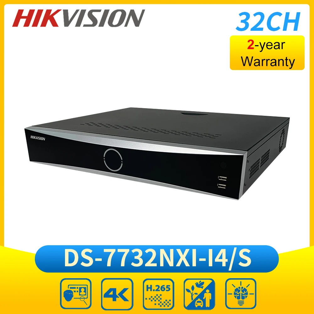 H Ikvision 4K Acusense Nvr 32Ch Analisi Intelligente Riconoscimento Facciale Videoregistratore Di Rete Ds-7732Nxi-I4/S