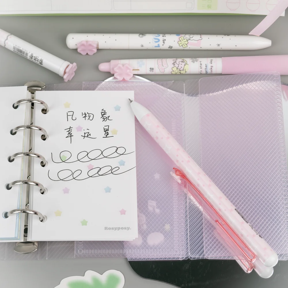 4 Pcs/Set Lucky Star Gel Pens 0.5mm Quick-Drying & Smooth Writing Black Ink Pen for Office School Study Exam Stationery