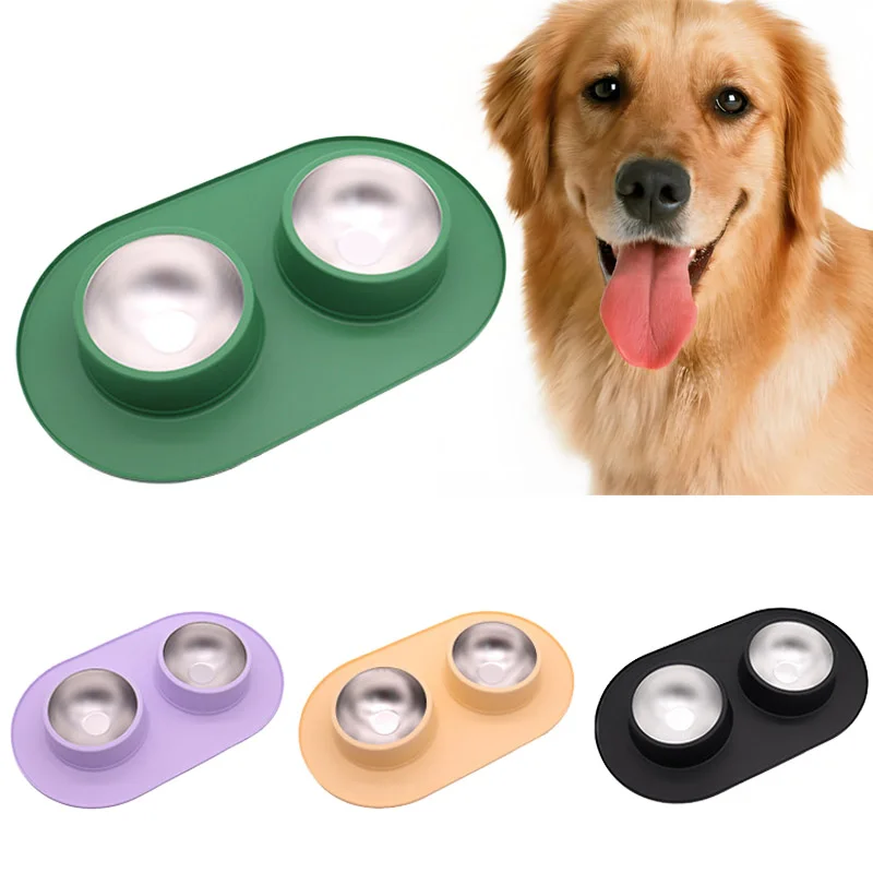 No-Spill Dog Food Bowl Set 2