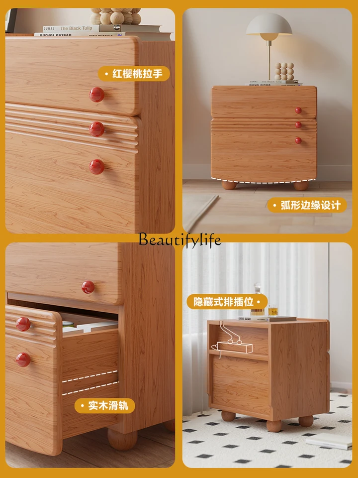 GDDZA 無垢材のベッドサイドキャビネット、シンプルでモダンな収納キャビネット、ウォールナット色、白い全体的なベッドサイドテーブル GDDZA スタイル無垢材ベッドサイドテーブルホームベッドルームポータブル小型収納キャビネット GDDZA スタイル無垢材ベッドサイドテーブルホーム ベッドルームポータブル小型収納キャビネット (Color : A, Size : 無垢材の 収納ベッドサイドテーブル,モダンなナイト ...