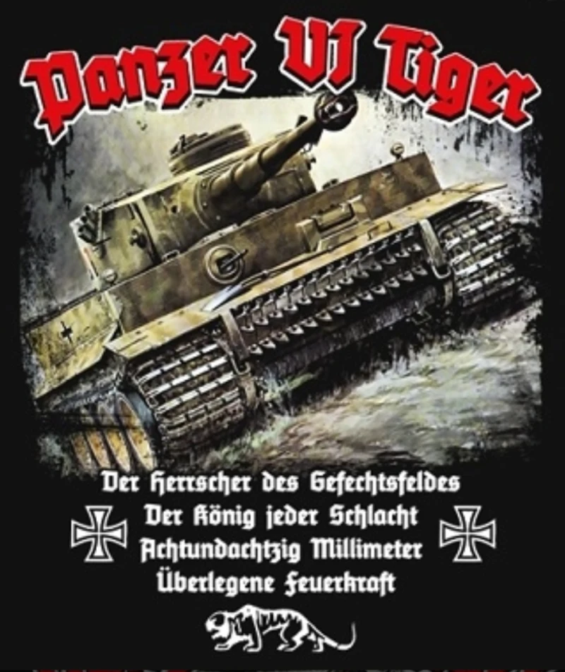 Wehrmacht Panzer VI Tiger Tank T-Shirt. Summer Cotton Short Sleeve O-Neck Mens T Shirt New S-3XL 2