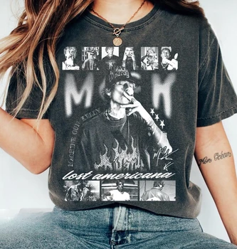 Machine Gun Kelly T-shirt, MGK Rock Music Pattern T-shirt for Rock Fans  Casual Fashion Spring/Summer New Couple T-shirt 1