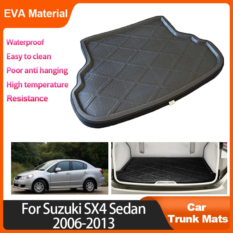 

For Suzuki SX4 Sedan Neo Baleno 2006~2013 2010 2009 Car Trunk Mat Waterproof Liner Cargo Boot Carpet Storage Pad Auto Accessorie