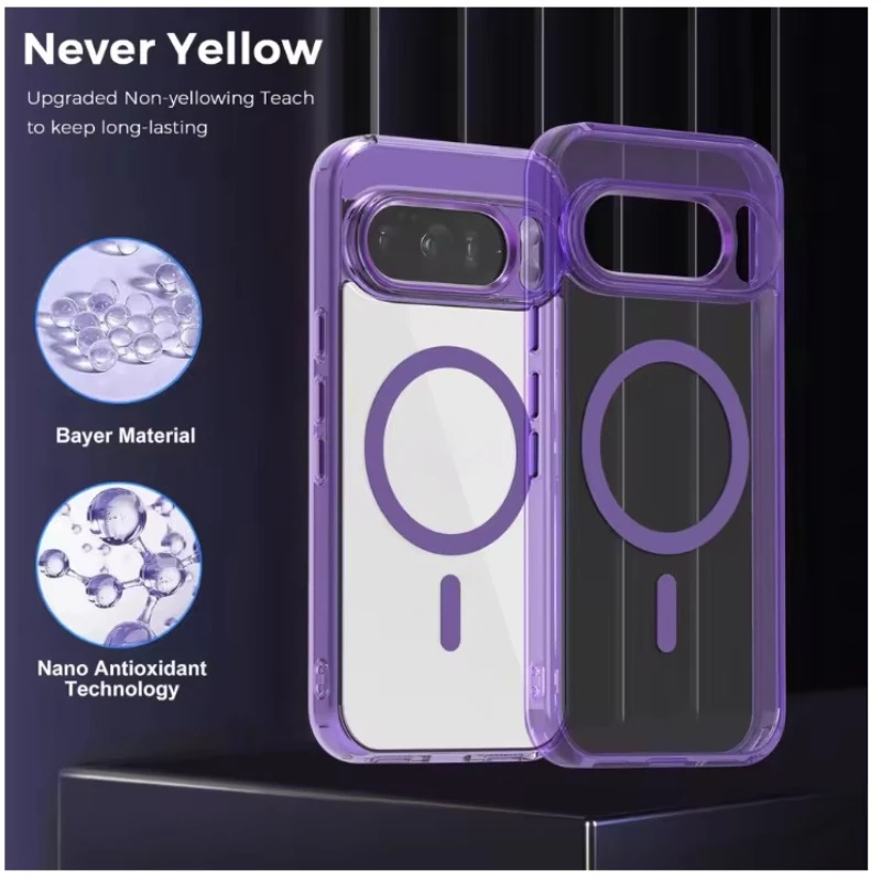 حافظة شحن لاسلكية جديدة عالية الشفاف لهاتف Magsafe...