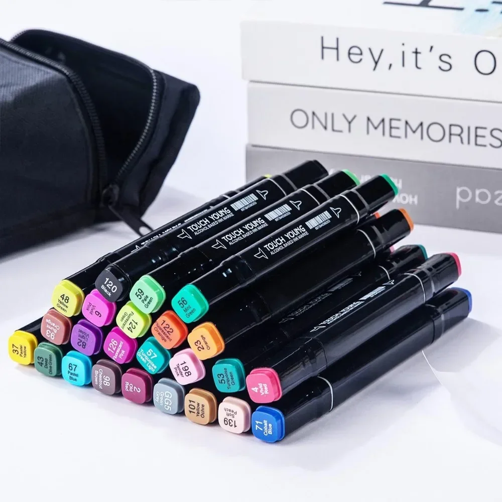 24-80 Color Acrylic Marker MW Dual Tip With Black Canvas Bag