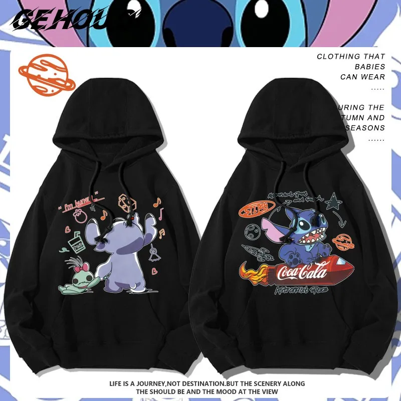 

Толстовка с капюшоном и принтом из мультфильма «Ститч»