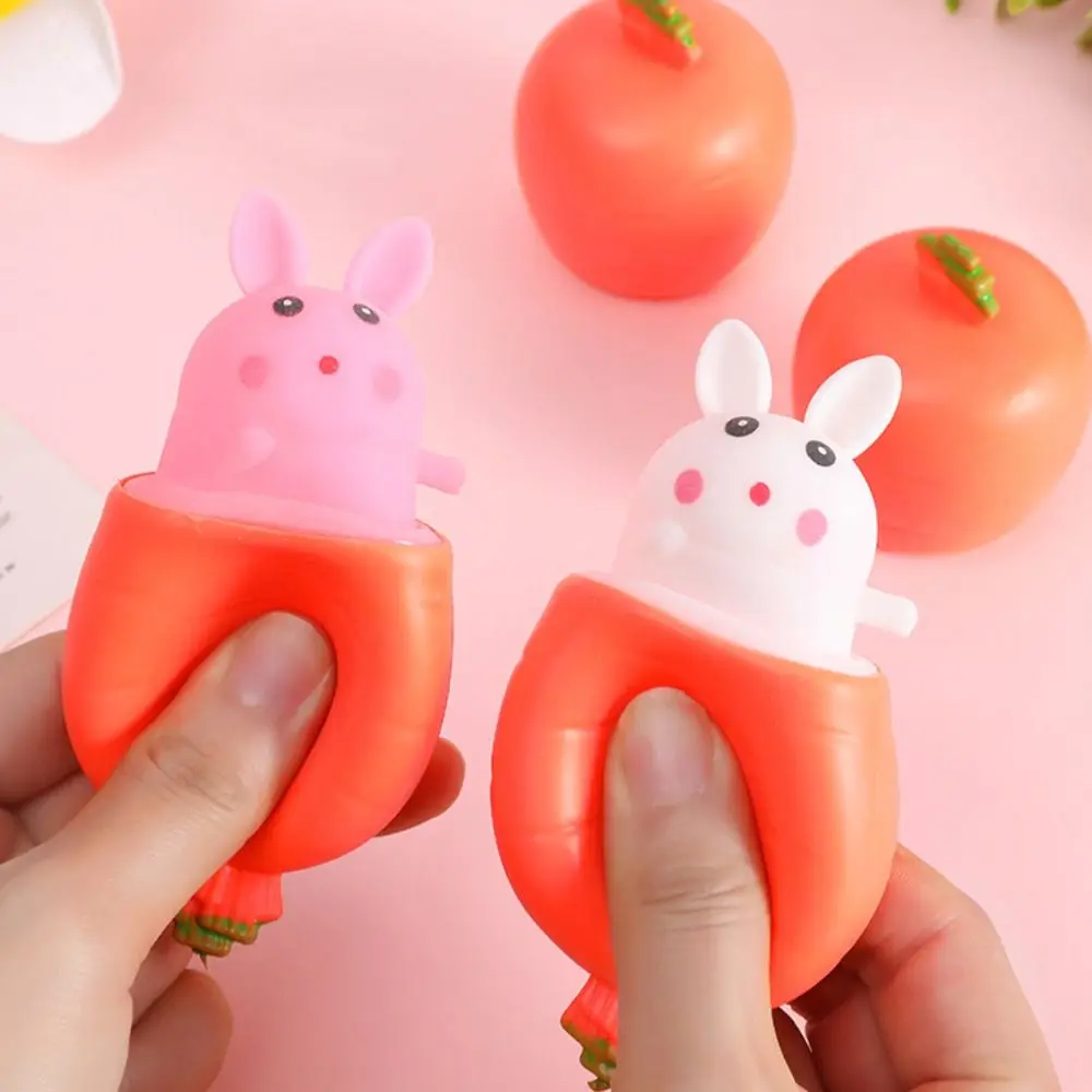 

Realistic Easter Squeeze Fidget Toys Easter Basket Stuffers Carrot Shaped Bunny Creative Squeeze Toy PVC Stress Sensory Toy