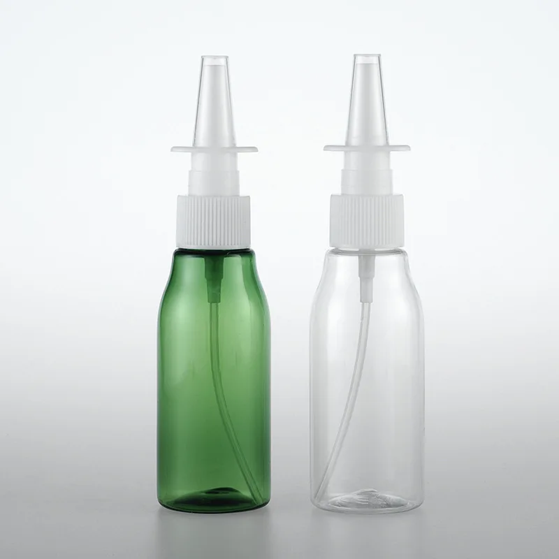 

50pcs 60ml High-grade Mini Travel Empty Plastic Nasal Spray Bottle Refillable Perfume PET Bottles With Spray Pump Container