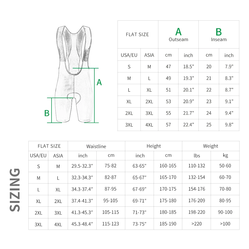 Cycling Bib Shorts WOSAWE Men Cycling Bib Shorts Men's Breathable Mtb Road Bike Tights Race Summer Shorts Elastic Interface
