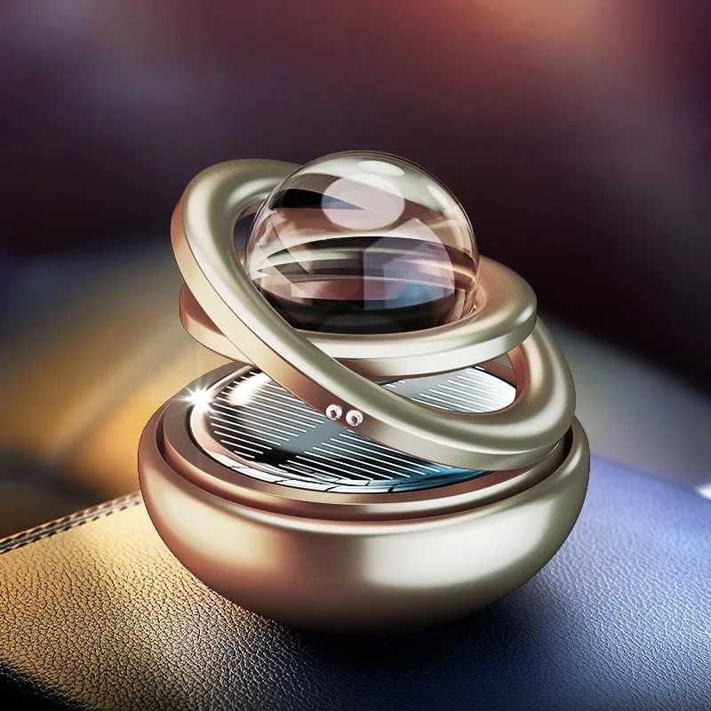 Solar Powered Rotating Vehicle Fragrant Ornament Fidget Roller Technological Gadgets Relieve Stress Reducing Spinning Top Toy