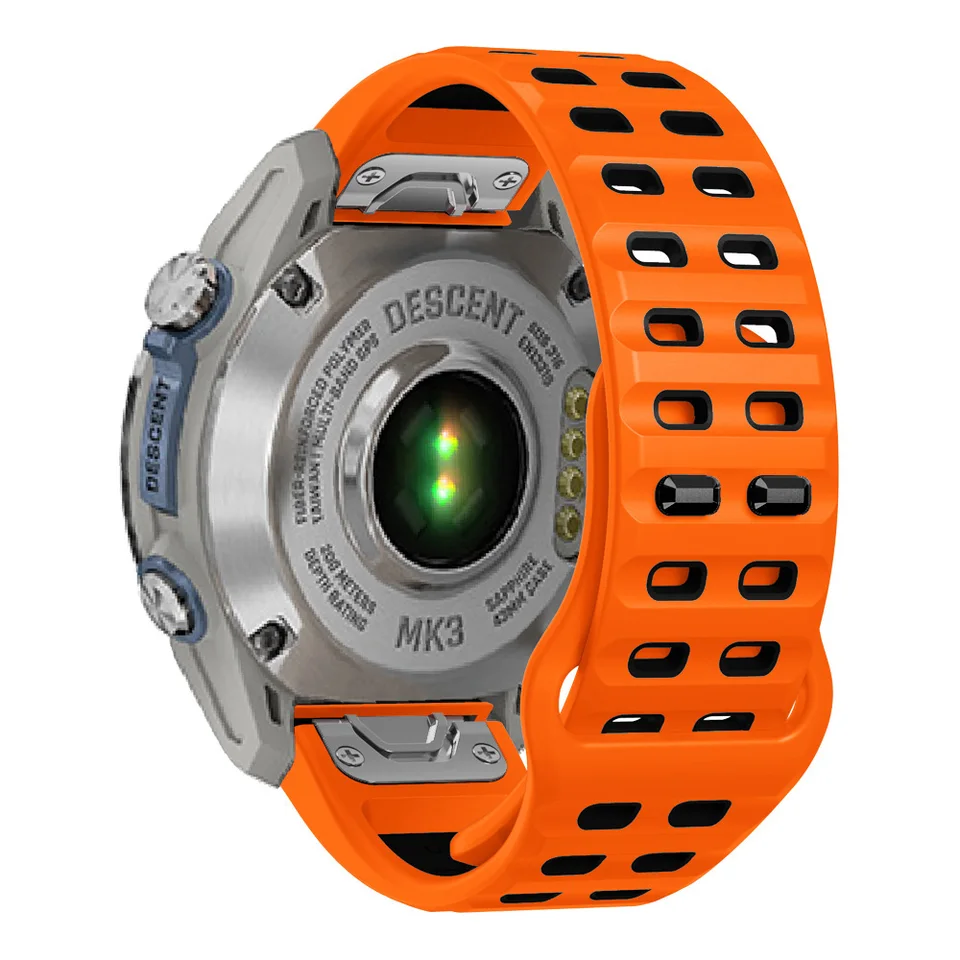 Per Garmin Fenix 8 AMOLED 47mm Camouflage 22mm Cinturino in silicone (Nero mim