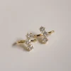 18K Gold Plated Simple Star Zircon CZ Ear Cuff Clip Earrings No Pierced Crystal Stainless Steel Earclips Earcuff Ear Wrap Clips 6