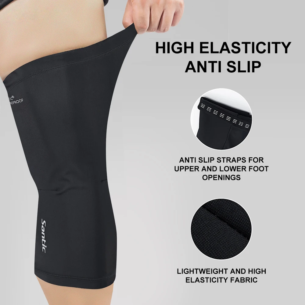Santic Cycling Leg Warmers Knee Pads Warm Cycling Knee Protectors Outdoor Sports Road Bike Leg Cover WZ24P211H