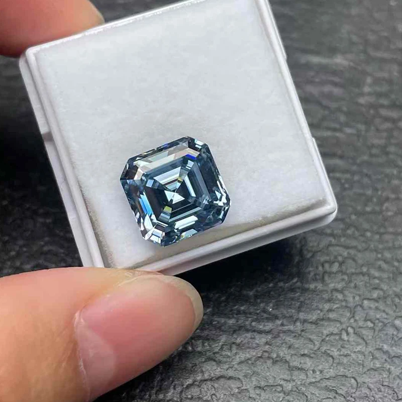 로얄 블루 다이아몬드 모이사나이트 스톤 0.1ct-10ct 리얼 루즈 모이사나이트 다이아몬드 쿠션/아셔/오벌/하트 랩 그로우 모이사나이트 스톤