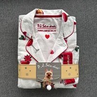 Cotton Pajamas Suit Spring Autumn Home Clothes Lady Cute Cartoon Print Nightwear Luxury Shirt Pants Girlfriend Gift Loungewear - Image 3