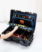 Portable Waterproof Multi-Pocket Aluminum Divider Tool Box Outdoor Luggage (Hand Drawer) Tool Organizer Power Tool Boxs 1
